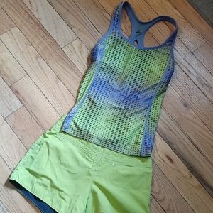 Green and Purple Nike Running Set